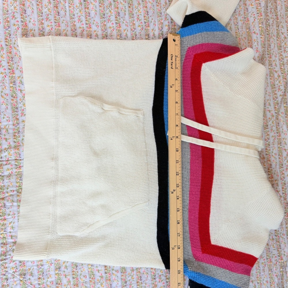 Faherty Throwback Cream Rainbow Stripe Organic Co… - image 9